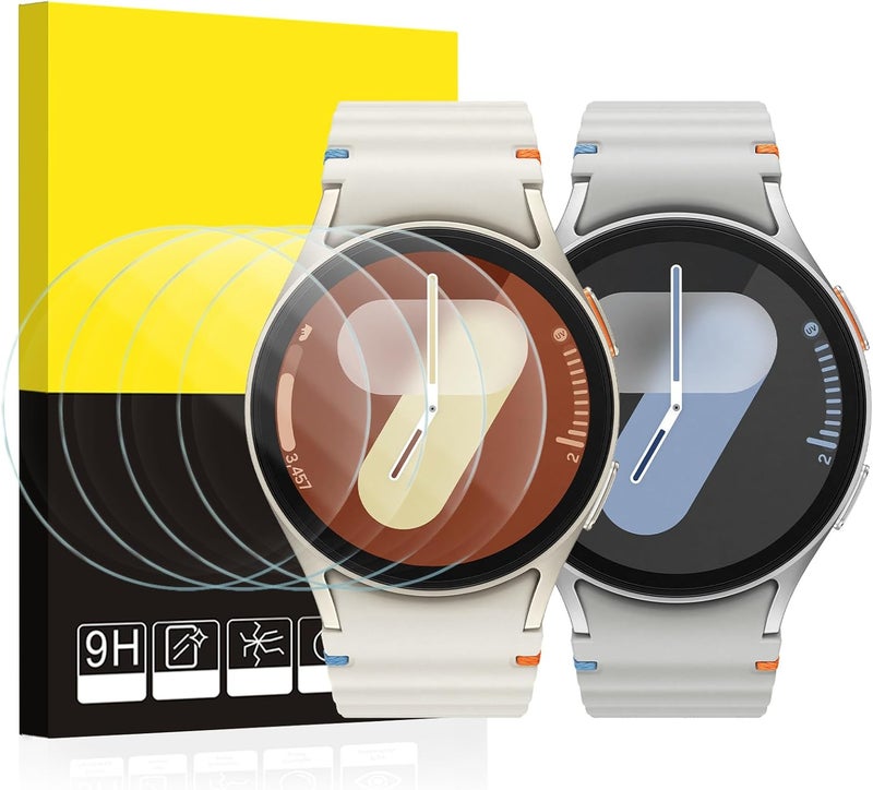 SPGUARD 4 Pack for Samsung Galaxy Watch 7 Screen Protector 40mm Tempered Glass Clear Film Anti Scratch Bubble Free Compatible with Galaxy Watch 7/6/5/4 40mm(NOT for Others Models) - Image 1